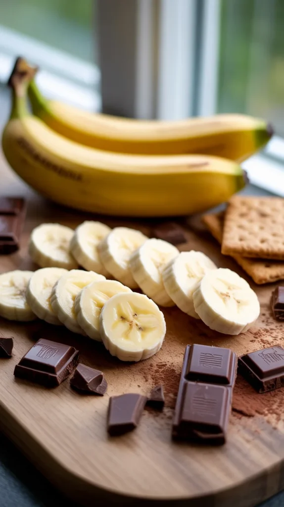 Banana and Chocolate Chunk Board