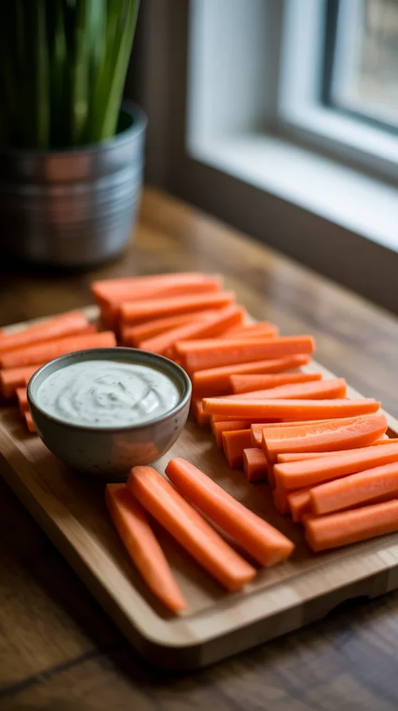 Carrot Stick and Ranch Dip Board