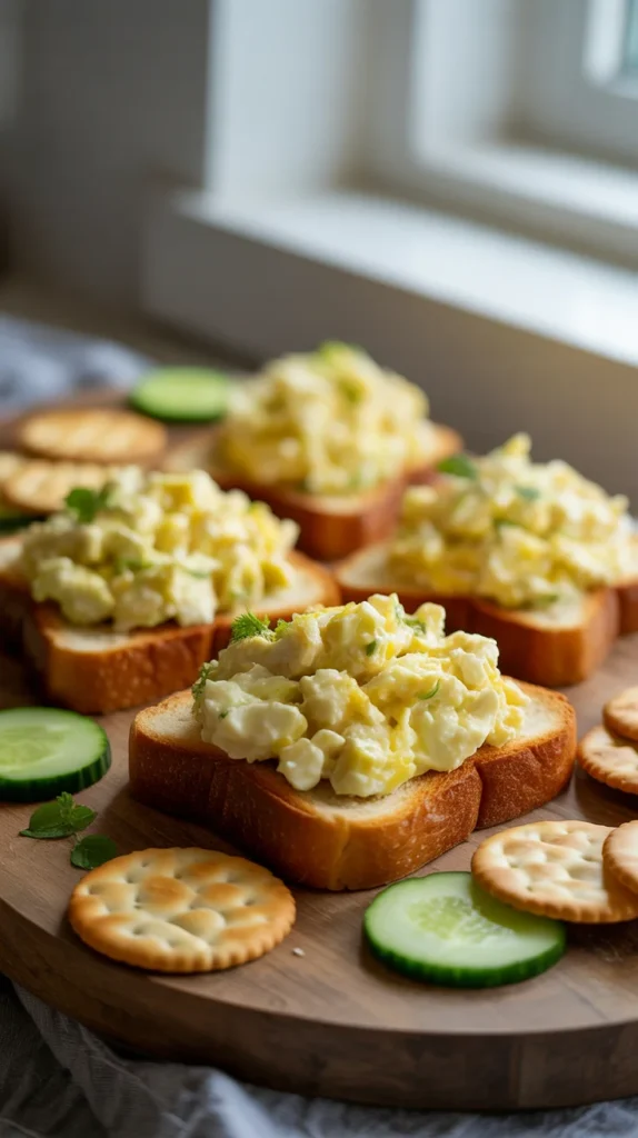 Egg Salad Toast Bite Board
