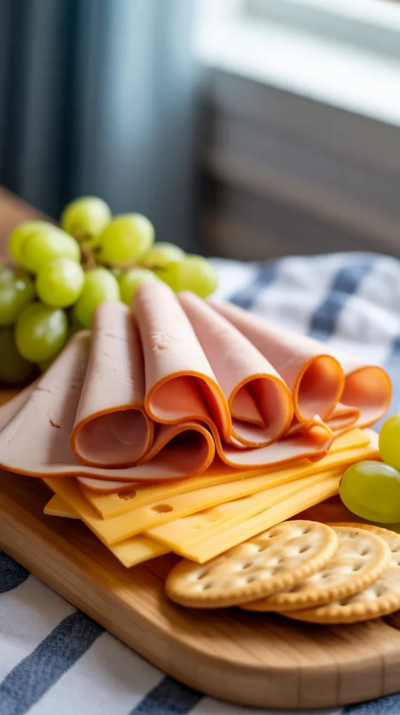 Folded Turkey and Cheddar Luxe Board