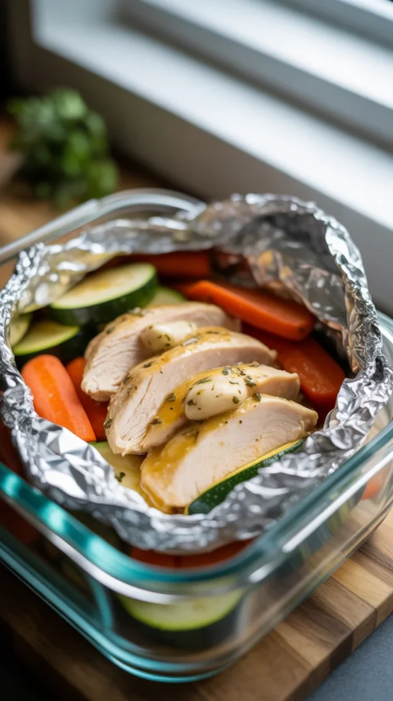 Garlic Butter Foil Packet Chicken