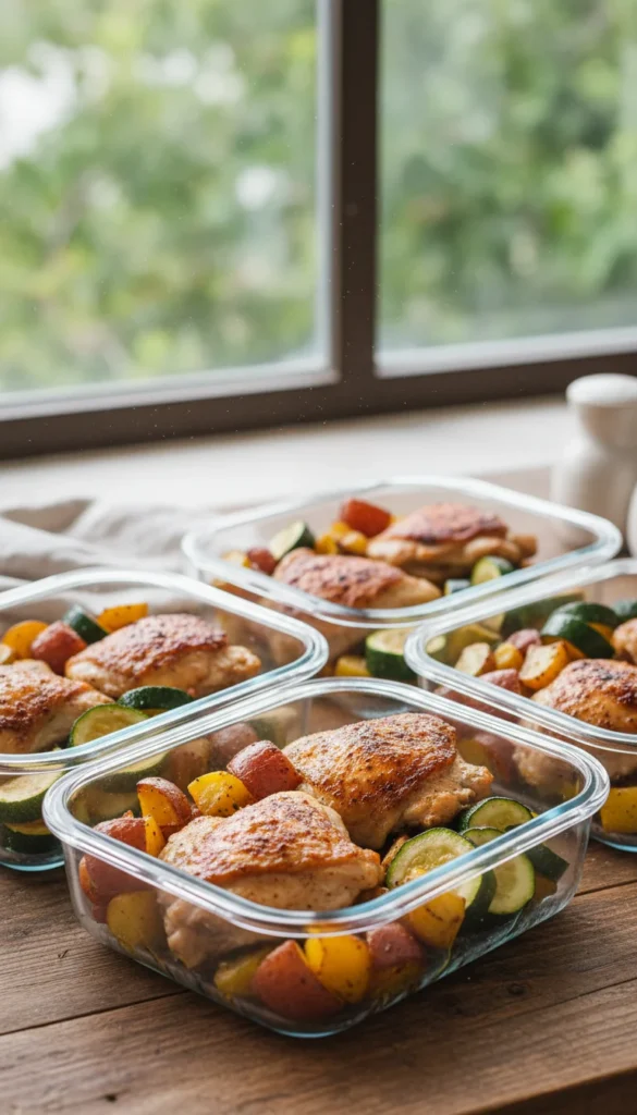 Greek Lemon Garlic Sheet Pan Chicken