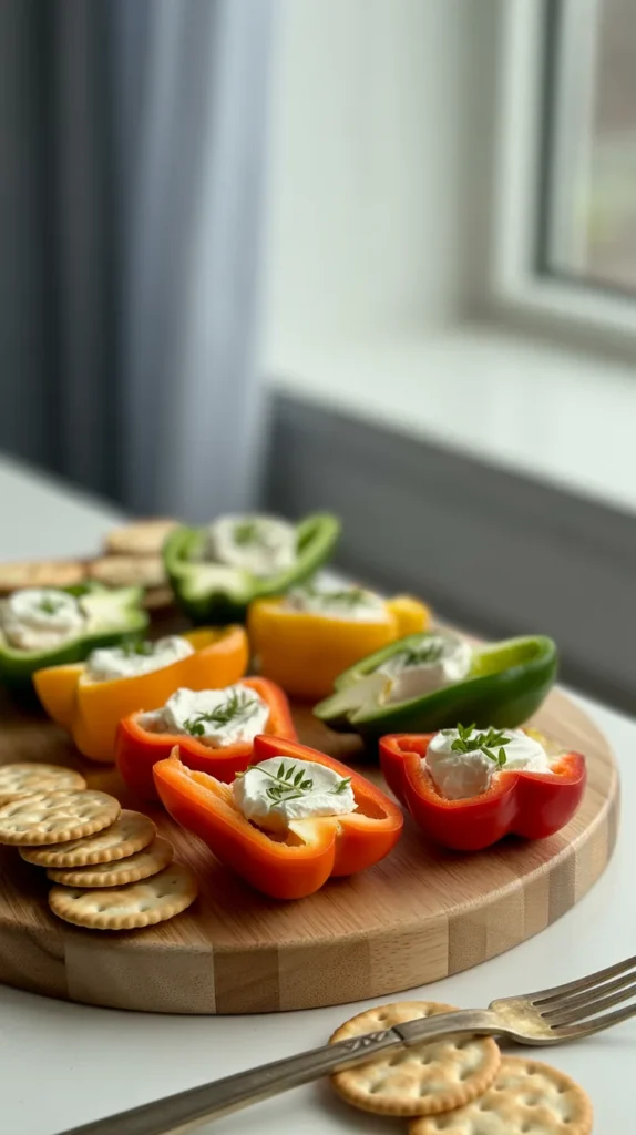  Mini Bell Pepper and Cream Cheese Board