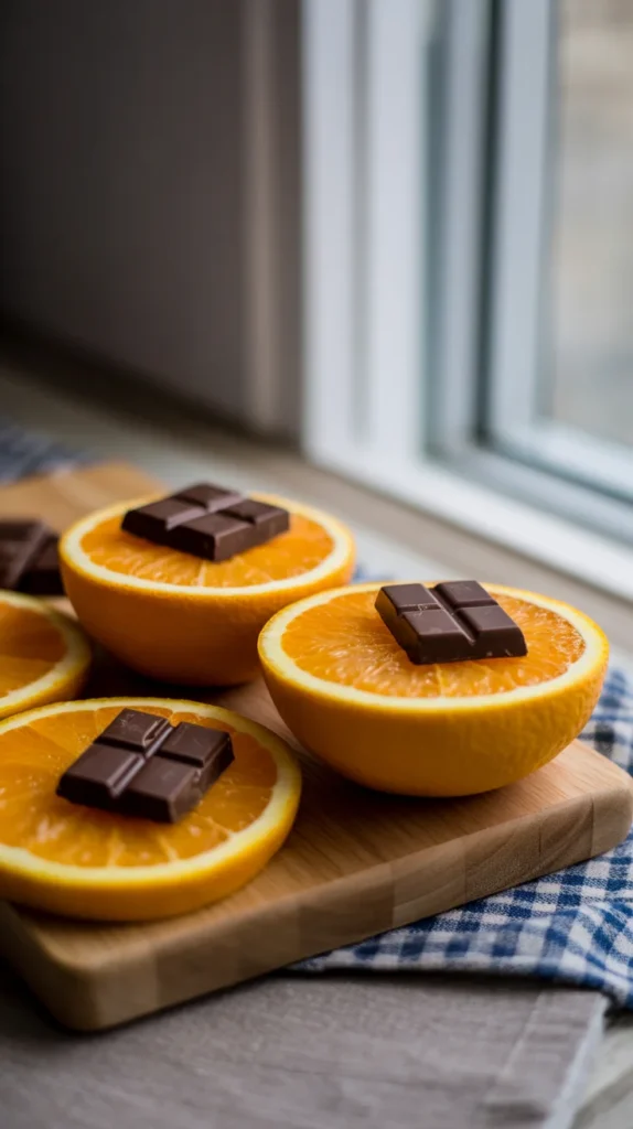 Orange Slice and Dark Chocolate Board