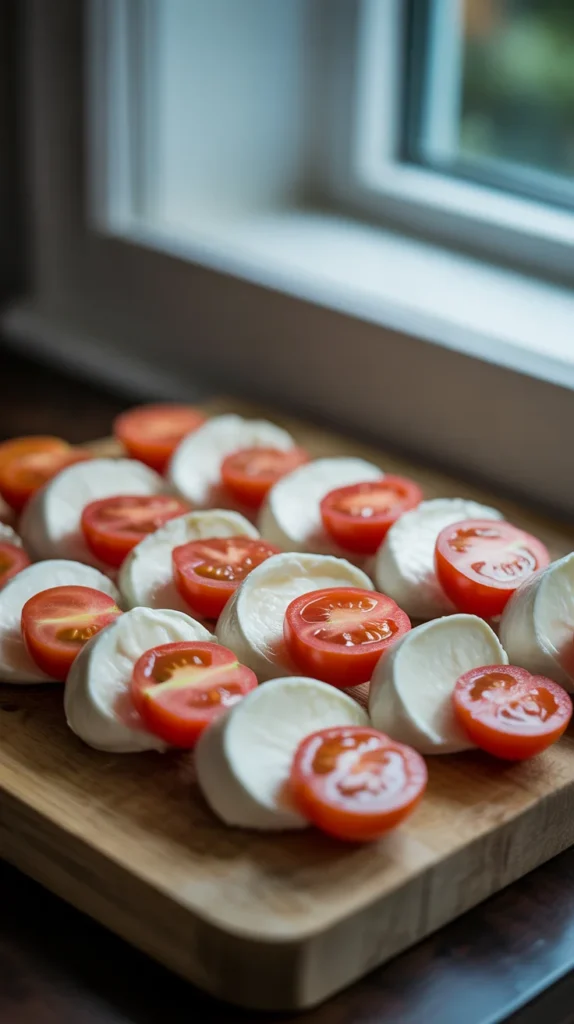 Simple Mozzarella and Tomato Board