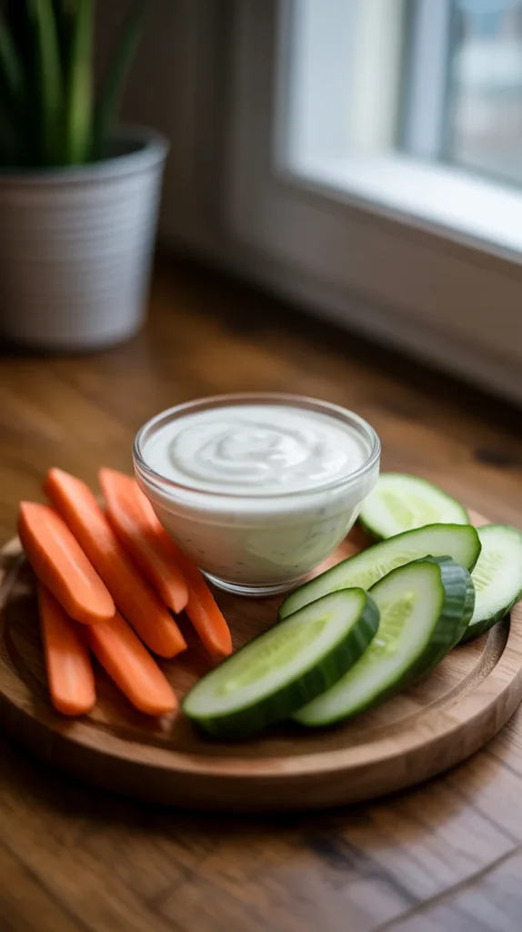 Yogurt Dip and Veggie Board