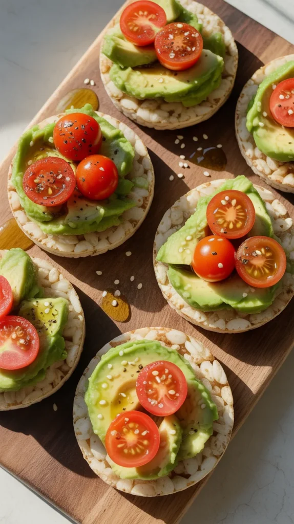Avocado Rice Cakes