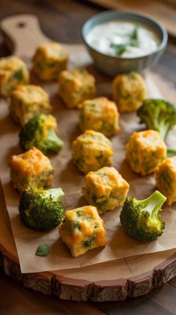 Baked Broccoli Cheddar Bites
