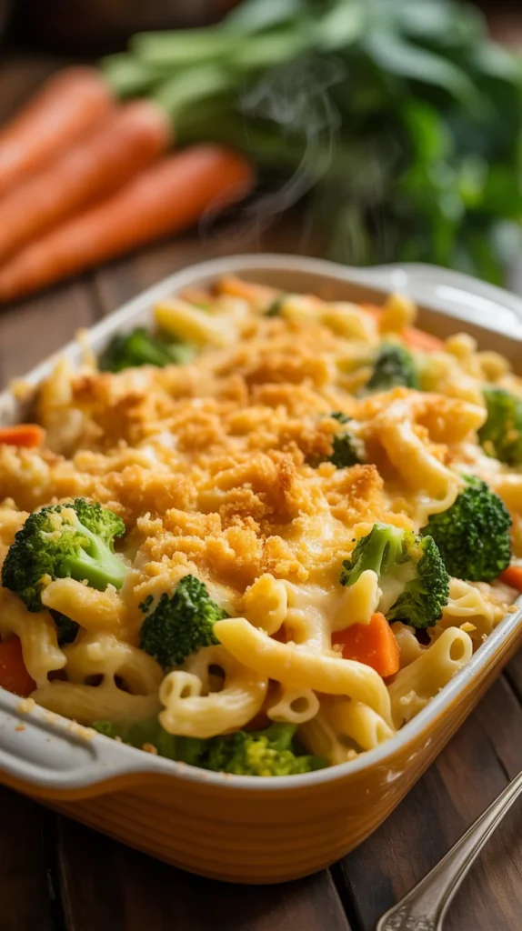 Baked Mac and Cheese Vegetable Casserole