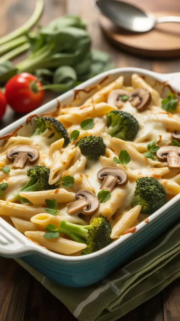 Baked Vegetable Alfredo Casserole