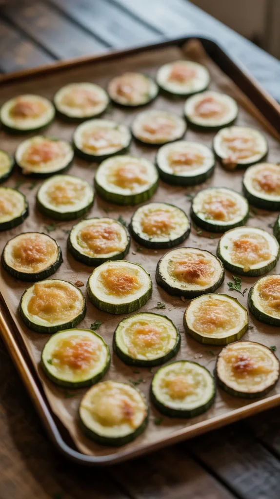 Baked Zucchini Parmesan Chips