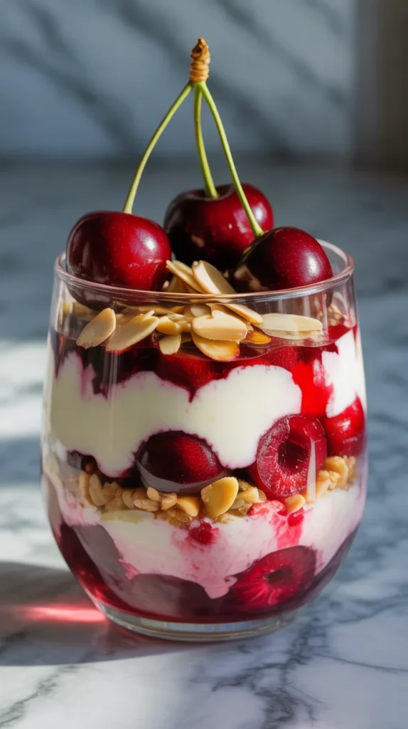 Cherry Almond Parfait