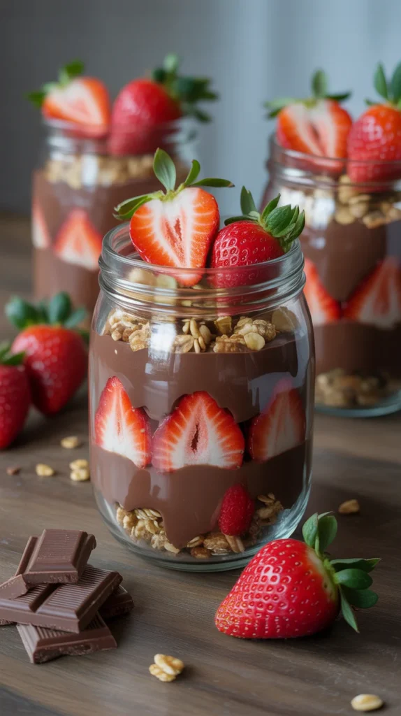 Chocolate Strawberry Yogurt Parfait