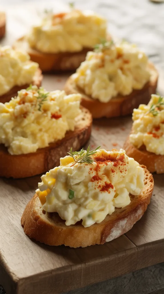 Egg Salad Crostini
