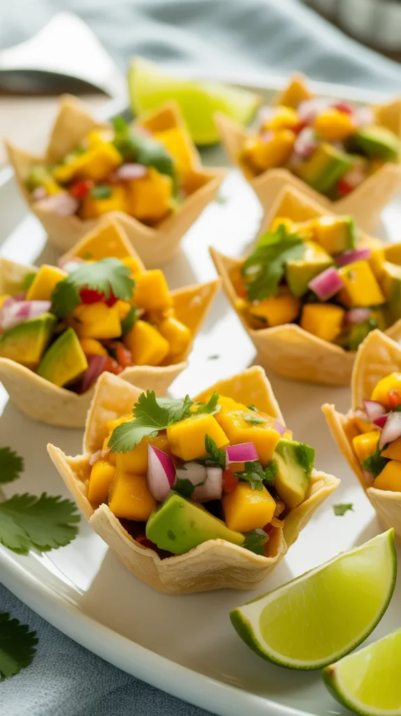 Fresh Mango Avocado Salsa Cups