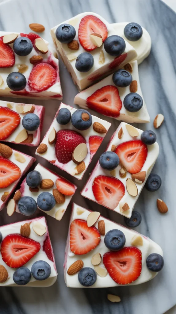  Frozen Yogurt Berry Bark Bites