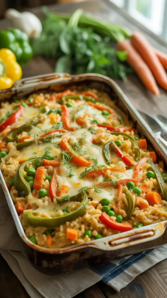 Garden Vegetable Rice Casserole