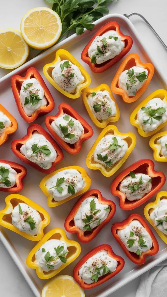 Greek Yogurt Stuffed Mini Peppers