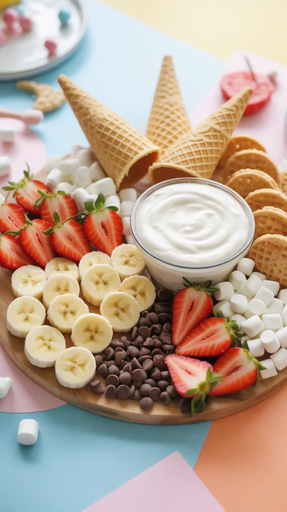 Ice Cream Inspired Kids Charcuterie Board