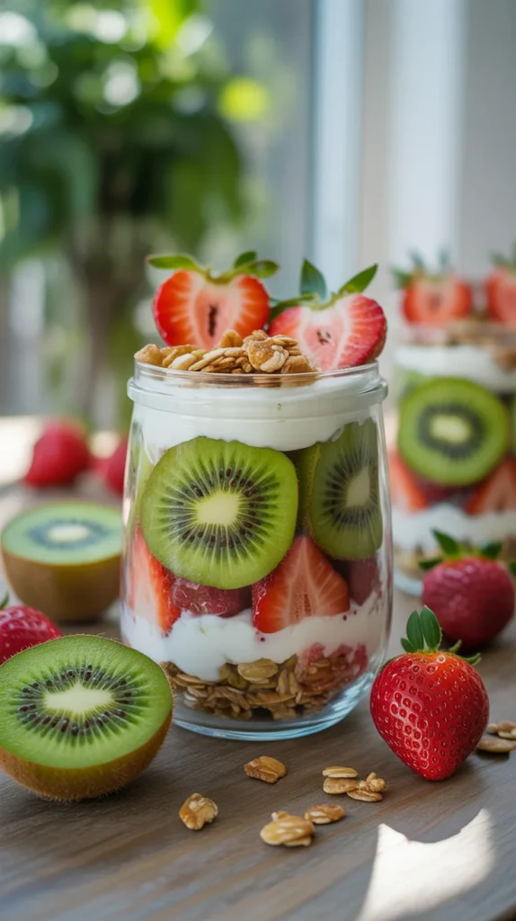 Kiwi Strawberry Breakfast Parfait