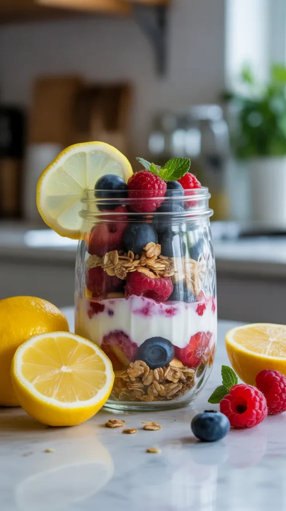 Lemon Yogurt Berry Parfait
