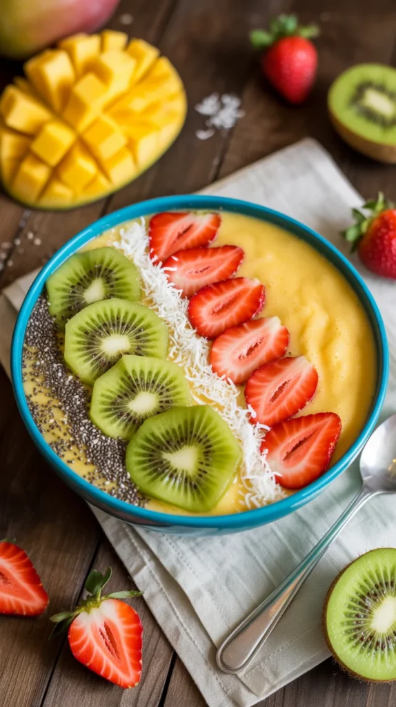 Mango Coconut Chia Smoothie Bowl