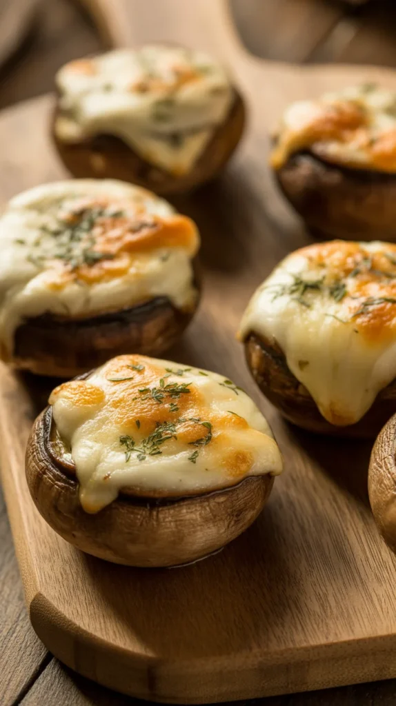 Mozzarella Stuffed Mushrooms