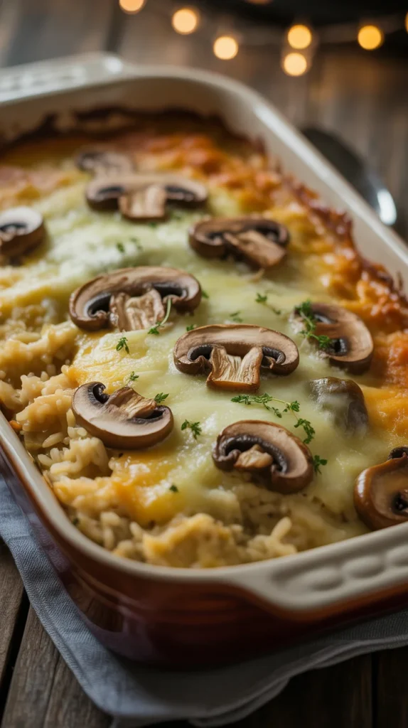 Mushroom Rice Bake