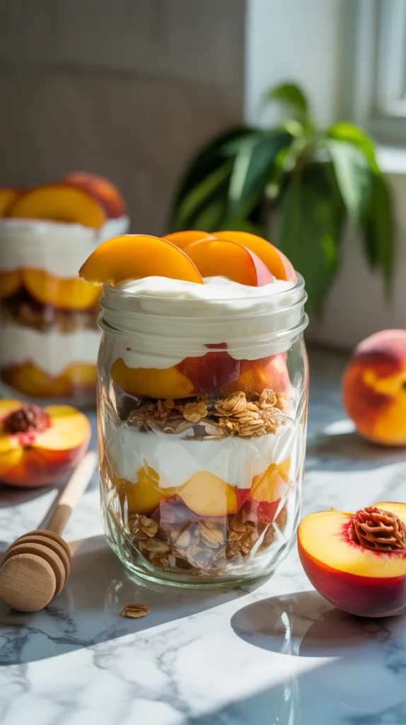 Peach Honey Breakfast Parfait