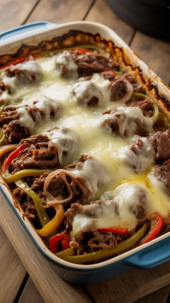 Philly Cheesesteak Casserole