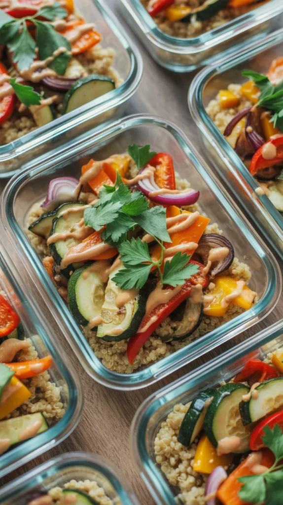 Roasted Vegetable Quinoa Bowls