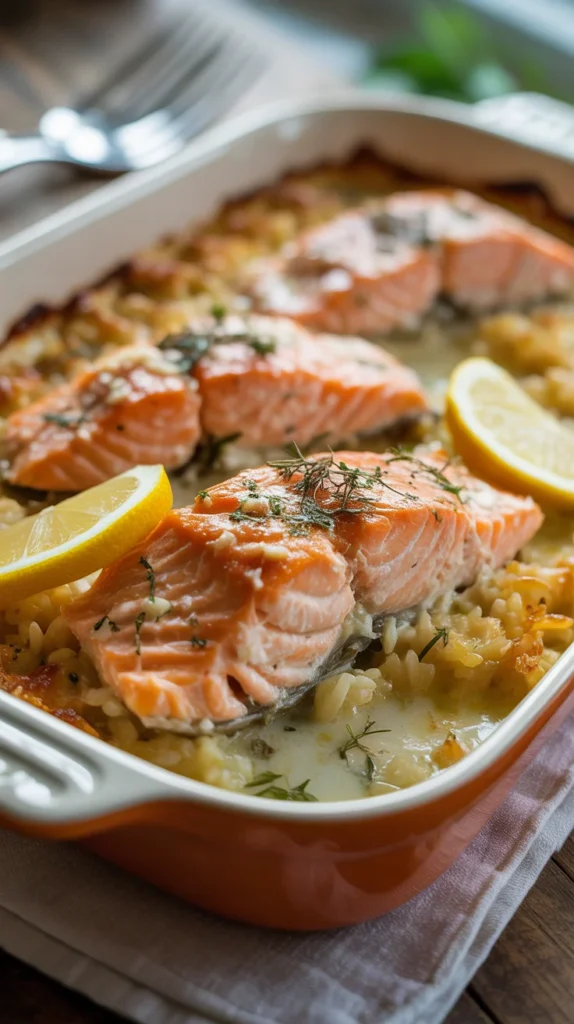 Salmon Rice Bake