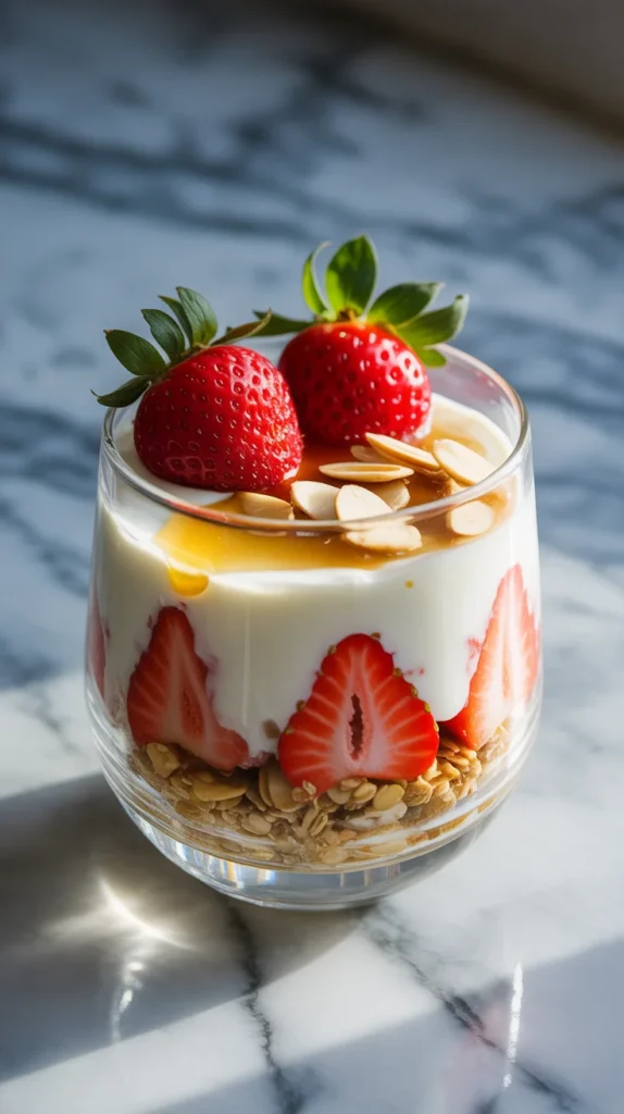 Strawberry Almond Parfait