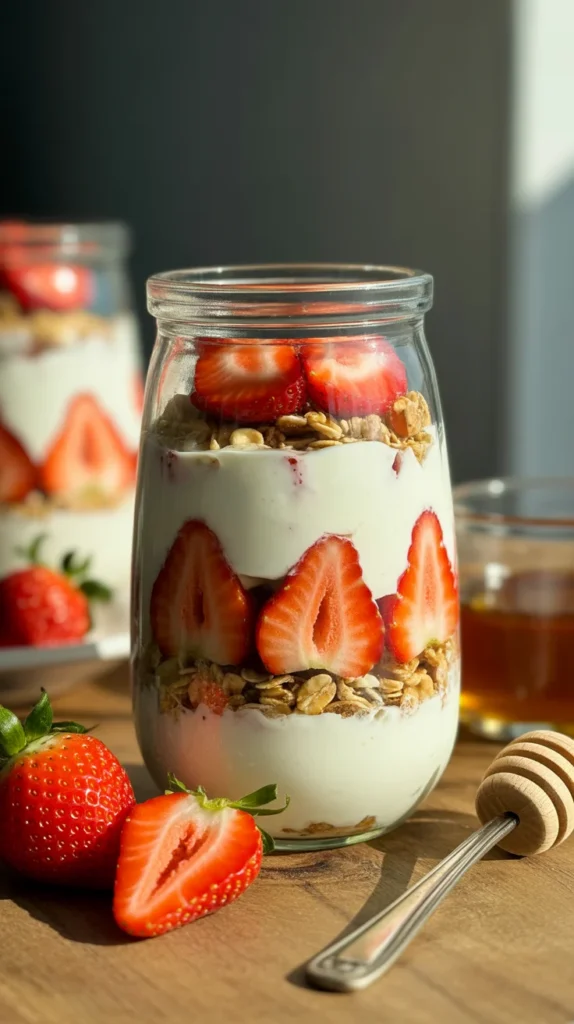 Strawberry Yogurt Granola Parfait