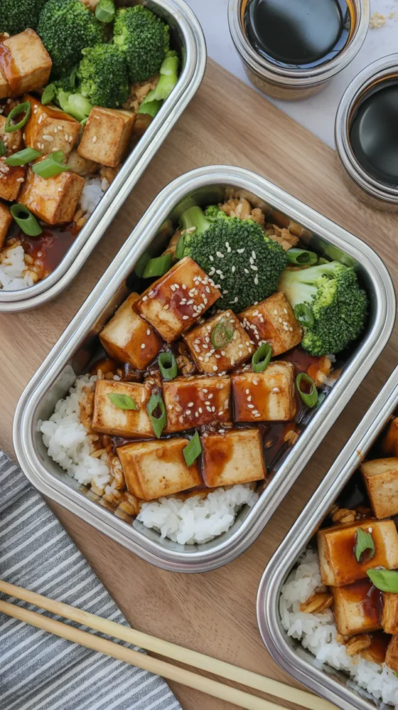 Teriyaki Tofu and Broccoli Rice Bowls