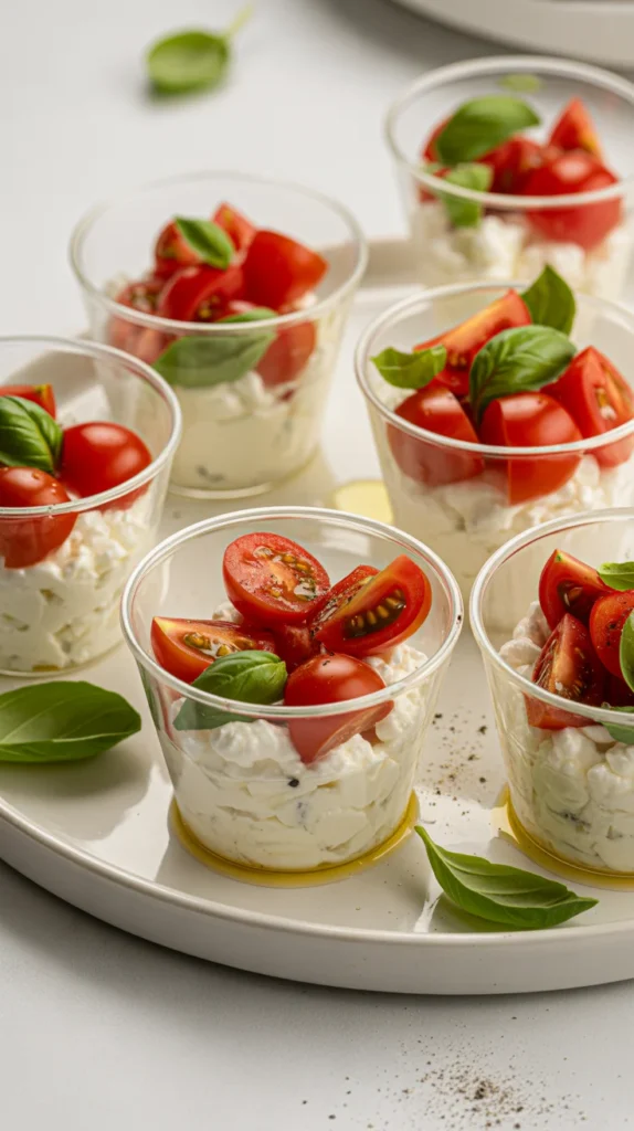 Tomato Basil Cottage Cheese Cups