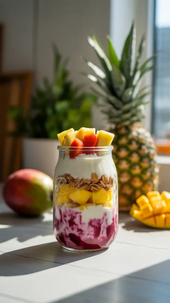 Tropical Fruit Yogurt Parfait