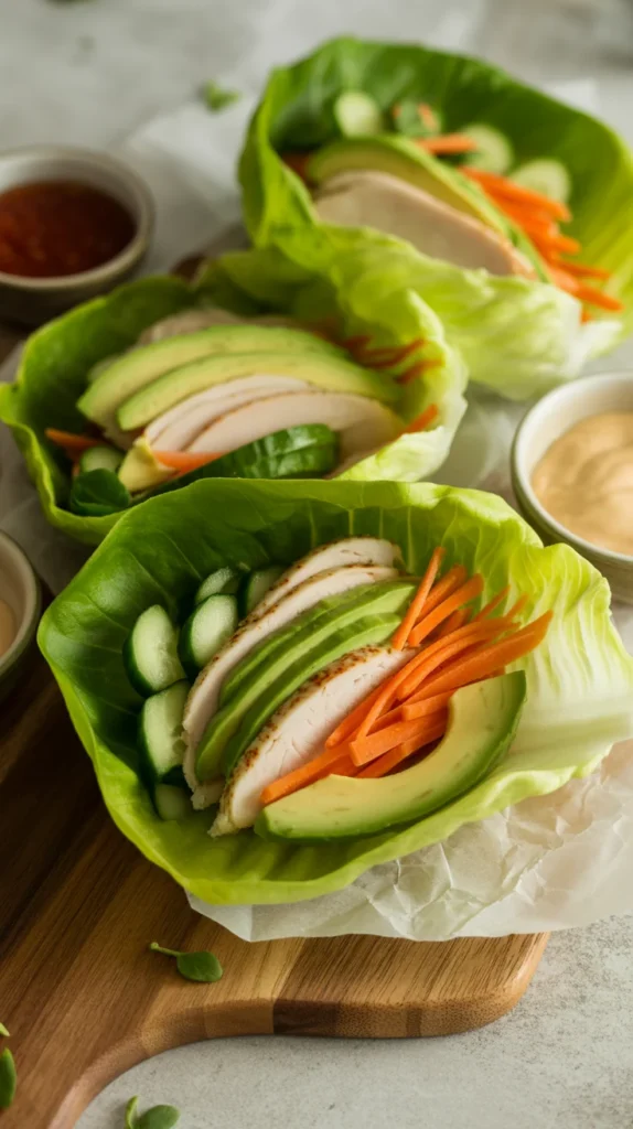 Turkey and Avocado Lettuce Wraps