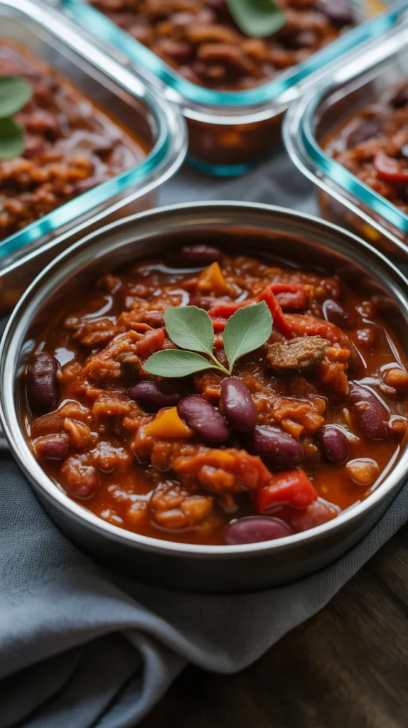Vegan Chili Meal Prep