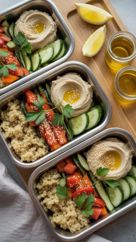 Veggie and Hummus Grain Bowls