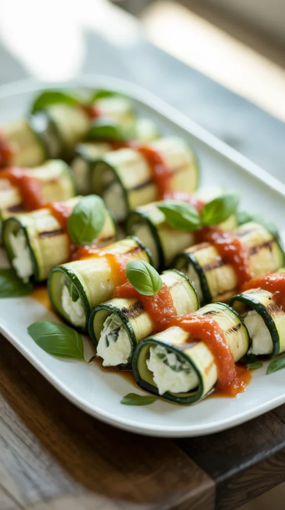 Zucchini Rollatini with Ricotta