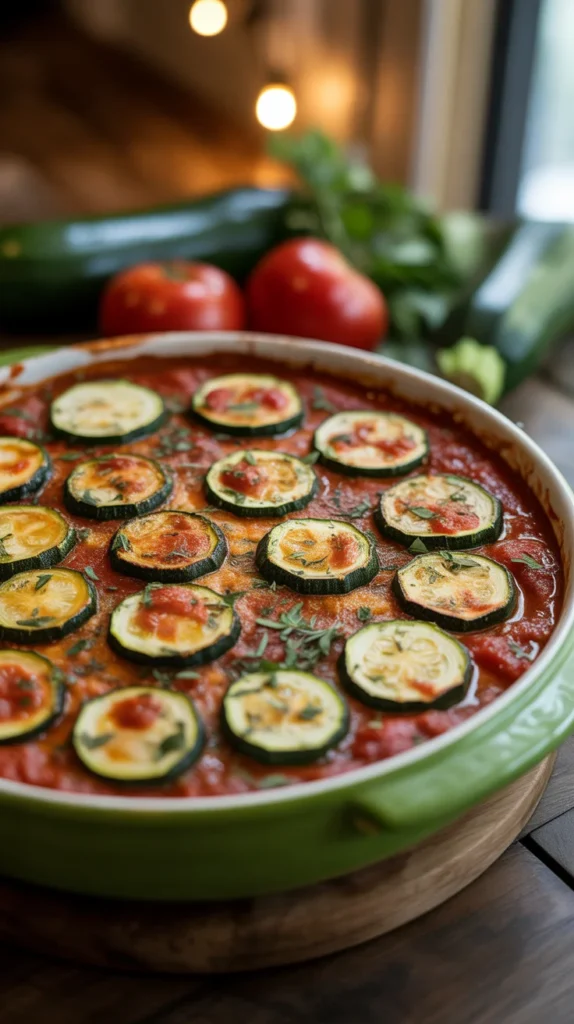 Zucchini Tomato Parmesan Bake
