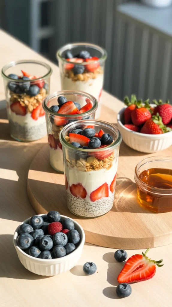 no bake breakfast parfaits